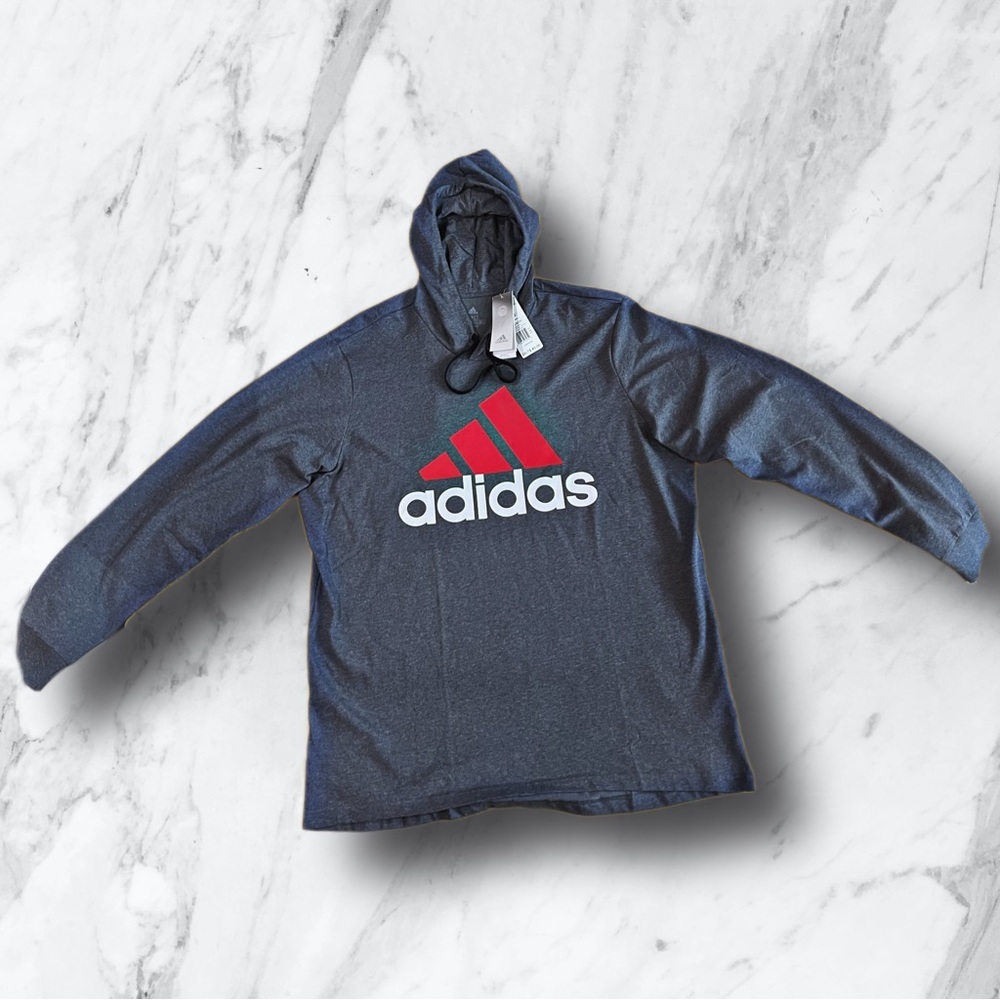 Adidas Essential Red Logo Hoodie
